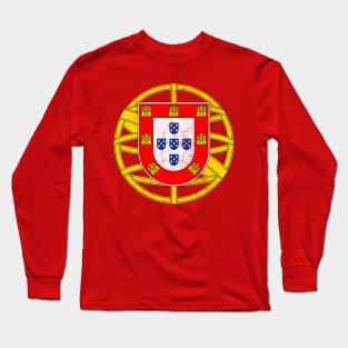 Portugal / Vintage Style Crest Design Long Sleeve T-Shirt